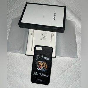 Gucci Tiger L’aveugle Coated Canvas IPhone Case